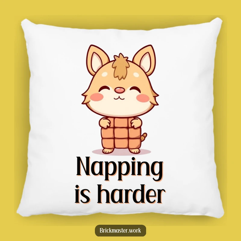 Funny Balancing Brick Animal Pillow: Cozy and Hilarious Decor