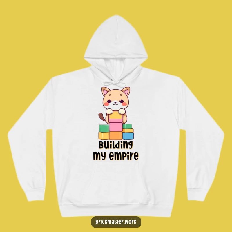 Funny Block Stacker Animal Hoodie: Cozy Kawaii Building Wear