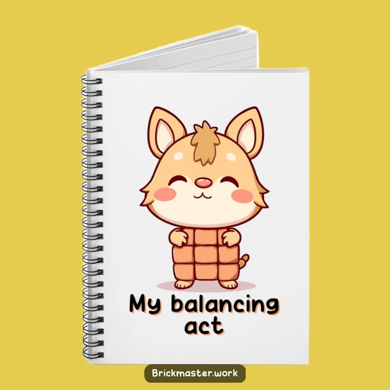 Funny Balancing Brick Animal Notebook: Hilarious Juggler Ideas Journal