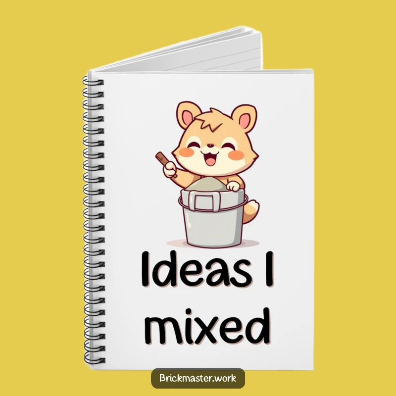 Funny Cement Mixer Animal Notebook: Cheerful Ideas Journal