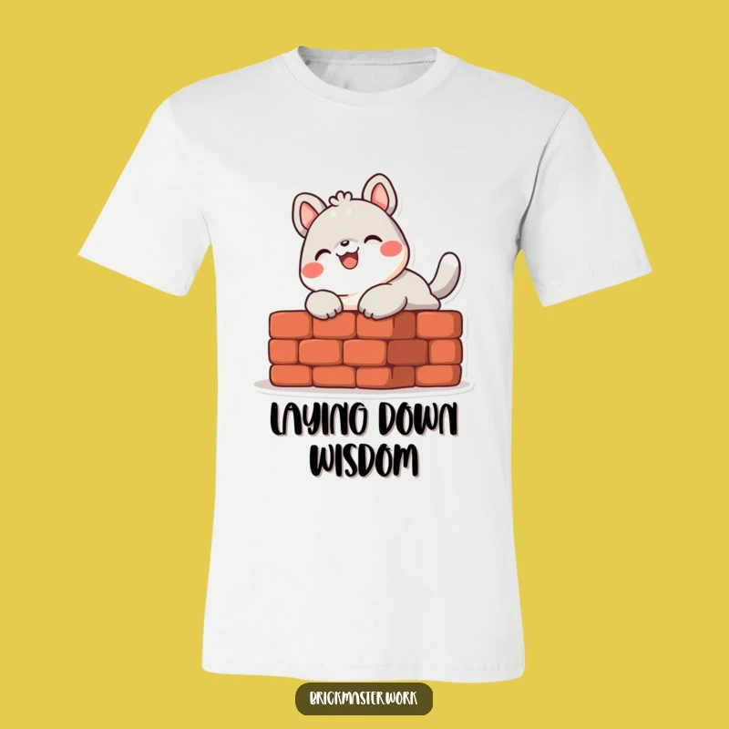 Funny Animal Bricklayer T-Shirt: Enthusiastic Construction Character Tee